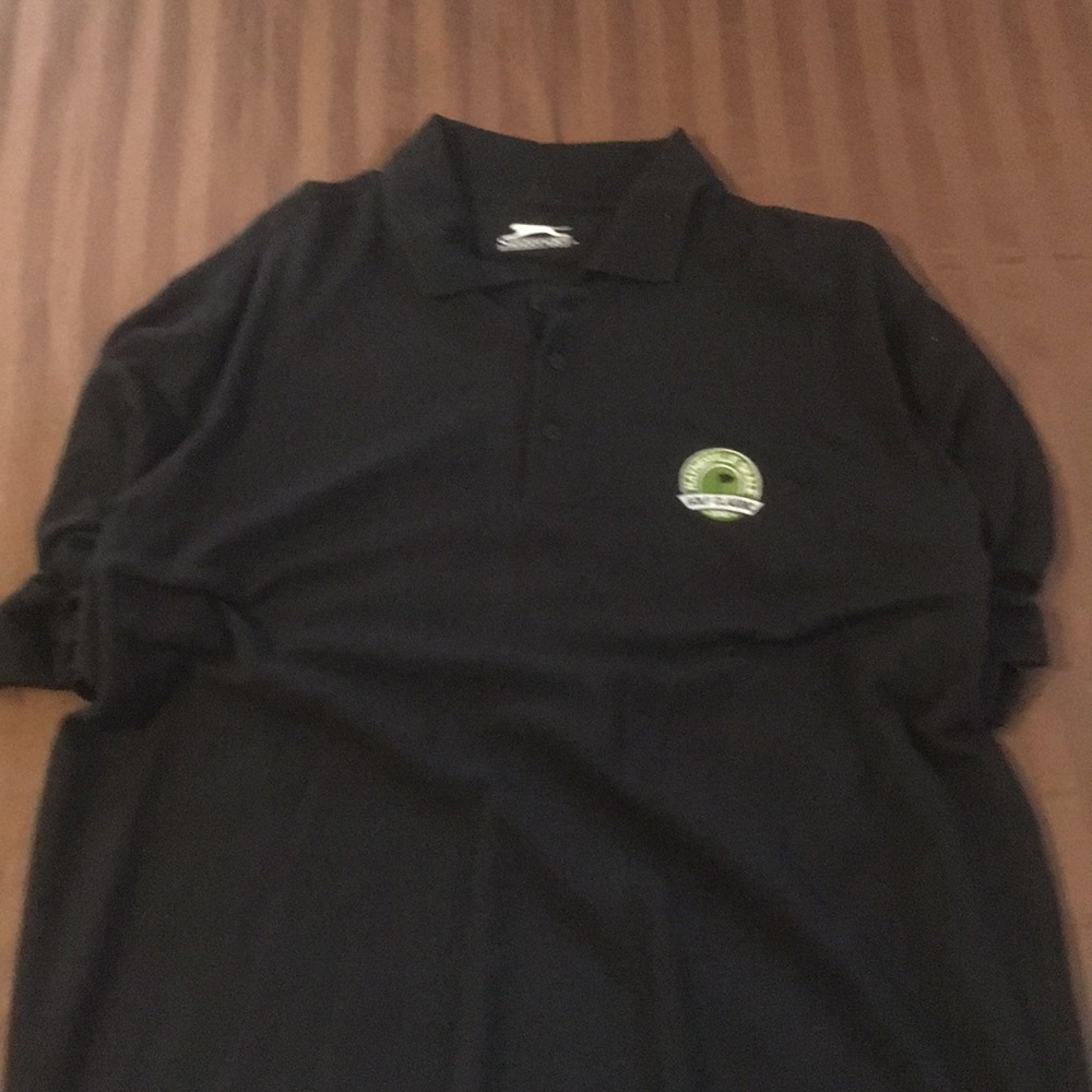 Black golf shirt